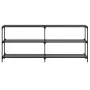Console table with black glass surface and steel frame 194.5x30x81cm by , console tables - Ref: Foro24-846035, Price: 104,05 ...