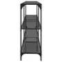 Console table with black glass surface and steel frame 194.5x30x81cm by , console tables - Ref: Foro24-846035, Price: 104,05 ...
