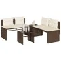 Garden sofa set 4 pieces with brown synthetic rattan cushions by , Garden sets - Ref: Foro24-4003879, Price: 286,84 €, Discou...