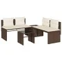 Garden sofa set 4 pieces with brown synthetic rattan cushions by , Garden sets - Ref: Foro24-4003879, Price: 286,84 €, Discou...