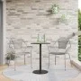 Runder Gartentisch aus schwarzem Stahl Ø50x72 cm von , Gartentische - Ref: Foro24-4009308, Preis: 90,77 €, Rabatt: %