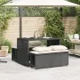 Garden dining set 3 pieces with black synthetic rattan cushions by , Garden sets - Ref: Foro24-4003902, Price: 236,35 €, Disc...