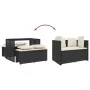 Garden dining set 3 pieces with black synthetic rattan cushions by , Garden sets - Ref: Foro24-4003902, Price: 236,35 €, Disc...