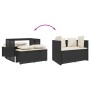 Garten-Essgruppe, 3-teilig, mit schwarzen Kunststoff-Rattan-Kissen. von , Gartensets - Ref: Foro24-4003902, Preis: 239,35 €, ...
