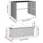 Garden dining set 3 pieces with black synthetic rattan cushions by , Garden sets - Ref: Foro24-4003902, Price: 236,35 €, Disc...