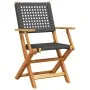 3-piece PE rattan and solid black wood bistro set by , Garden sets - Ref: Foro24-3281802, Price: 181,09 €, Discount: %
