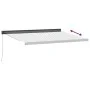 Retractable aluminum awning with anthracite gray and white fabric, 4x3 m. by , Awnings - Ref: Foro24-3216130, Price: 462,18 €...