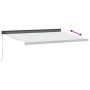 Toldo retráctil aluminio y tela gris antracita y blanco 4x3 m