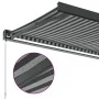 Retractable aluminum awning with anthracite gray and white fabric, 4x3 m. by , Awnings - Ref: Foro24-3216130, Price: 462,18 €...