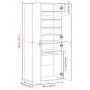Shoe cabinet made of plywood in oak color, measuring 80x39x178 cm. by , Shoe racks and shoe organizers - Ref: Foro24-3276674,...