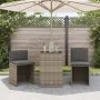 Garden set 3 pieces synthetic rattan chairs and table with beige cushion by , Garden sets - Ref: Foro24-4003872, Price: 195,7...
