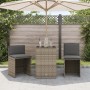 Sillas y mesita de jardín 3 piezas ratán sintético cojín beige de , Conjuntos de jardín - Ref: Foro24-4003872, Precio: 195,43 €