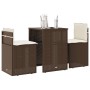 Garden chairs and table with cushions 3 pieces brown PE rattan by , Garden sets - Ref: Foro24-4003870, Price: 195,50 €, Disco...