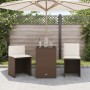Gartenstühle und Tischchen mit Kissen, 3-teilig, aus braunem PE-Rattan. von , Gartensets - Ref: Foro24-4003870, Preis: 195,50...