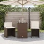 Sillas y mesita de jardín con cojines 3 piezas ratán PE marrón de , Conjuntos de jardín - Ref: Foro24-4003870, Precio: 195,75...