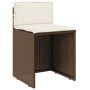 Garden chairs and table with cushions 3 pieces brown PE rattan by , Garden sets - Ref: Foro24-4003870, Price: 195,50 €, Disco...