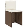 Garden chairs and table with cushions 3 pieces brown PE rattan by , Garden sets - Ref: Foro24-4003870, Price: 195,50 €, Disco...