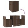 Garden chairs and table with cushions 3 pieces brown PE rattan by , Garden sets - Ref: Foro24-4003870, Price: 195,50 €, Disco...