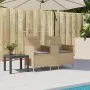 2-seater garden sofa with table and beige PE rattan cushions by , Outdoor sofas - Ref: Foro24-4003887, Price: 140,60 €, Disco...