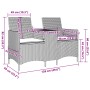 2-seater garden sofa with table and beige PE rattan cushions by , Outdoor sofas - Ref: Foro24-4003887, Price: 143,00 €, Disco...