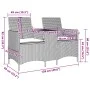 2-seater garden sofa with table and beige PE rattan cushions by , Outdoor sofas - Ref: Foro24-4003887, Price: 140,60 €, Disco...