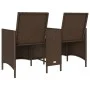 2-seater garden sofa with table and brown PE rattan cushions by , Outdoor sofas - Ref: Foro24-4003885, Price: 141,38 €, Disco...