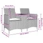2-seater garden sofa with table and brown PE rattan cushions by , Outdoor sofas - Ref: Foro24-4003885, Price: 141,38 €, Disco...
