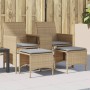 Garden sofa for 2 people with table and beige PE rattan stools by , Outdoor sofas - Ref: Foro24-4003893, Price: 206,11 €, Dis...