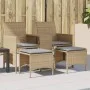 Zweier-Gartensofa mit Tisch und Hockern aus beigem PE-Rattan von , Outdoor-Sofas - Ref: Foro24-4003893, Preis: 190,90 €, Raba...