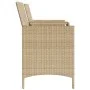 Garden sofa for 2 people with table and beige PE rattan stools by , Outdoor sofas - Ref: Foro24-4003893, Price: 190,90 €, Dis...