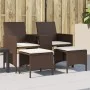 Sofá de jardín 2 plazas con mesa y taburetes ratán PE marrón de , Sofás de exterior - Ref: Foro24-4003891, Precio: 190,56 €, ...