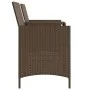 2-seater garden sofa with table and brown PE rattan stools by , Outdoor sofas - Ref: Foro24-4003891, Price: 190,56 €, Discoun...