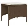 2-seater garden sofa with table and brown PE rattan stools by , Outdoor sofas - Ref: Foro24-4003891, Price: 190,56 €, Discoun...