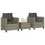 Gartenstühle und Tischchen mit Kissen, 3-teilig, aus grauem PE-Rattan. von , Gartensets - Ref: Foro24-4003898, Preis: 237,03 ...