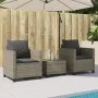 Gartenstühle und Tischchen mit Kissen, 3-teilig, aus grauem PE-Rattan. von , Gartensets - Ref: Foro24-4003898, Preis: 237,03 ...