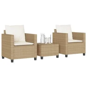 Gartenmöbel-Set 3-teilig aus synthetischem Rattan mit beigen Kissen von , Gartensets - Ref: Foro24-4003900, Preis: 237,03 €, ...
