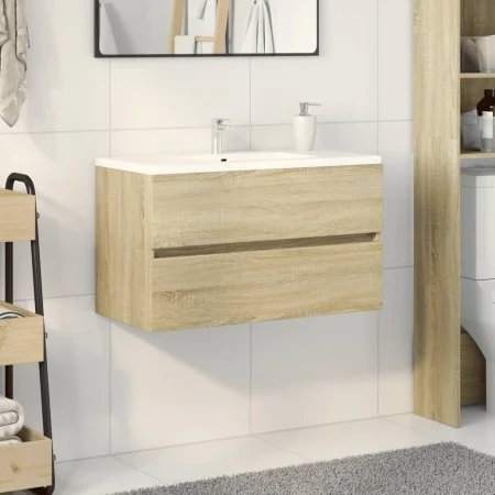 Armario lavabo madera de ingeniería roble Sonoma 80x38,5x45 cm de , Muebles de baño - Ref: Foro24-849637, Precio: 58,12 €, De...
