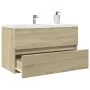 Armario lavabo madera de ingeniería roble Sonoma 80x38,5x45 cm de , Muebles de baño - Ref: Foro24-849637, Precio: 58,12 €, De...