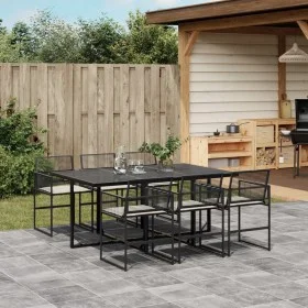 7-piece garden dining set with black synthetic rattan cushions by , Garden sets - Ref: Foro24-3295024, Price: 652,43 €, Disco...
