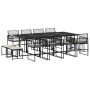 Set comedor de jardín con cojines 13 pzas ratán sintético negro de , Conjuntos de jardín - Ref: Foro24-3295030, Precio: 740,9...