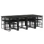 Garden dining set with 13-piece black synthetic rattan cushions by , Garden sets - Ref: Foro24-3295030, Price: 998,55 €, Disc...