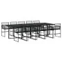 Garten-Essgruppe 11-teilig aus schwarzem Kunststoff-Rattan von , Gartensets - Ref: Foro24-3295051, Preis: 762,89 €, Rabatt: %