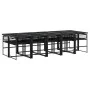 Garten-Essgruppe 11-teilig aus schwarzem Kunststoff-Rattan von , Gartensets - Ref: Foro24-3295051, Preis: 762,89 €, Rabatt: %