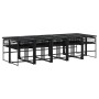 Set de comedor de jardín 11 pzas ratán sintético negro de , Conjuntos de jardín - Ref: Foro24-3295051, Precio: 773,34 €, Desc...