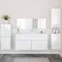 Juego muebles de baño 4 pzas madera contrachapada blanco brillo de , Muebles de baño - Ref: Foro24-3308525, Precio: 194,92 €,...