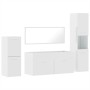 Juego muebles de baño 4 pzas madera contrachapada blanco brillo de , Muebles de baño - Ref: Foro24-3308525, Precio: 194,92 €,...