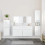 Juego muebles de baño 4 pzas madera contrachapada blanco brillo de , Muebles de baño - Ref: Foro24-3308525, Precio: 194,92 €,...