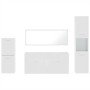 Juego muebles de baño 4 pzas madera contrachapada blanco brillo de , Muebles de baño - Ref: Foro24-3308525, Precio: 194,92 €,...