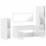 Juego muebles de baño 4 pzas madera contrachapada blanco brillo de , Muebles de baño - Ref: Foro24-3308525, Precio: 194,92 €,...