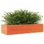 Solid pine wood planter in brown wax 110x40x23 cm by , Pots and planters - Ref: Foro24-847230, Price: 73,91 €, Discount: %